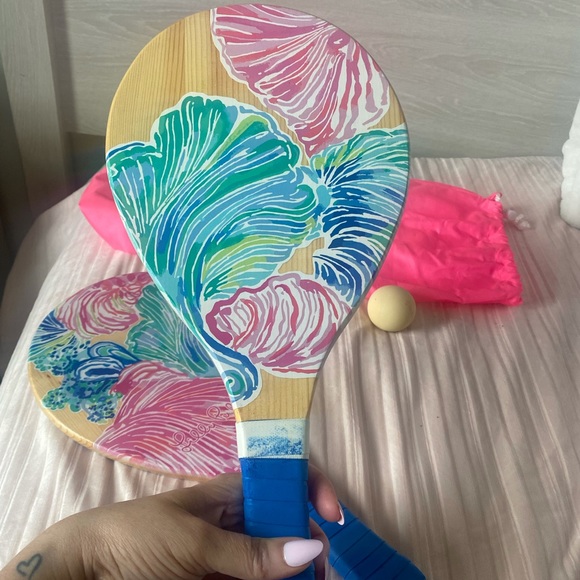 Lilly Pulitzer Beach Paddle Ball Set - Picture 4 of 5